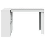 ZNTS Office Desk White 123.5x73.5x75 cm Engineered Wood 847982