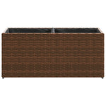 ZNTS Garden Planters with 2 Pots 2 pcs Brown 72x30x32 cm Poly Rattan 3210529