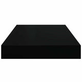 Floating Wall Shelves 4 pcs Black 40x23.5x3.8 cm MDF 323828