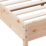 ZNTS Bed Frame without Mattress 200x200 cm Solid Wood Pine 3216357