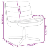 Swivel Chair Cream 63 x 75 x 76 cm Fabric 42007356
