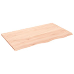 ZNTS Wall Shelf 100x60x2 cm Untreated Solid Wood Oak 363569