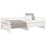 Pull-out Day Bed without Mattress White 90x190 cm 814655