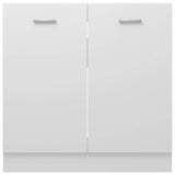 Sink Bottom Cabinet Lyon White 80x46x81.5 cm Engineered Wood 801196