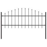 Garden Fence Grey 1020 x 75 cm Powder-Coated Steel 3360118