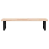 Basin Shelf Wall Mounted Steel and Solid Wood Oak 3302385