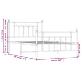 Bed Frame Black Steel Single Industrial Bed Frame Rectangular 353550