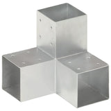 Post Connectors 4 pcs Y Shape Galvanised Metal 91x91 mm 145474