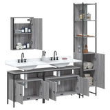 4 Piece Bathroom Furniture Set Grey Sonoma Engineered Wood 3214808