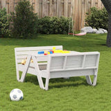 Picnic Table for Kids White 88x122x58 cm Solid Wood Pine 832602