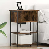 Bedside Cabinet Smoked Oak 55 x 31 x 76 cm Engineered Wood 859502