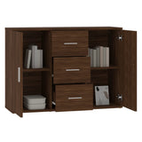 Sideboard Brown Oak 91x29.5x65 cm Engineered Wood 823349