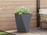 Planter 2 pcs Anthracite 40 x 40 x 75 cm Steel 883785