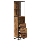 Bathroom Furniture Set with Drawer Old Wood 35 x 37.5 x 166 cm 883598