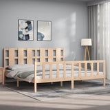 Bed Frame without Mattress 200x200 cm Solid Wood Pine 3192251