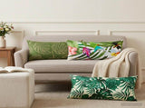 Cushion Cover 12 pcs HEERLEN Leaf Pattern 40 x 80 cm Polyester 910041