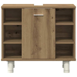 3 Piece Bathroom Furniture Set Artisan Oak Engineered Wood 3328570