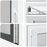 Basement Window "RISOR" 80x50 cm Tilt&Turn DIN Left Anthracite 4108438