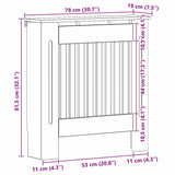Radiator Cover Artisan Oak 78 x 19 x 81.5 cm Engineered Wood 884101