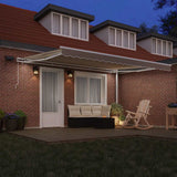 Retractable Awning Beige 450 x 350 cm Fabric and Aluminium 3331130
