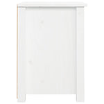 Bedside Cabinet White 40x35x49 cm Solid Wood Pine 813711