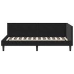 Corner Bed Frame Black 80 x 200 cm Velvet and Engineered wood 42016211