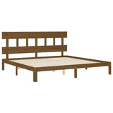 Bed Frame without Mattress Honey Brown 200x200 cm Solid Wood Pine 3193619