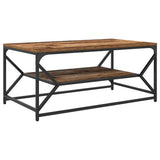 Coffee Table Old Wood 90 x 50 x 40 cm Engineered Wood and Steel 868235