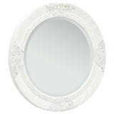 Wall Mirror Baroque Style 50 cm White 320344