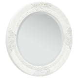 Wall Mirror Baroque Style 50 cm White 320344