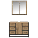 Bathroom Furniture Set 2 pcs Artisan Oak Engineered Wood 3402430