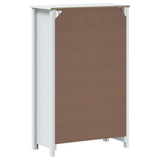 Bathroom Cabinet BERG White 69.5x34x110 cm Solid Wood Pine 358546