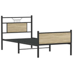 Bed Frame without Mattress Sonoma Oak 75x190 cm Small Single Engineered Wood 4106970