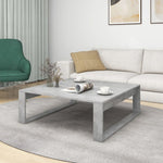 ZNTS Coffee Table Concrete Grey 100x100x35 cm Engineered Wood 808634