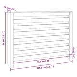 Radiator Cover White 108.5x19x84 cm Solid Wood Pine 822597