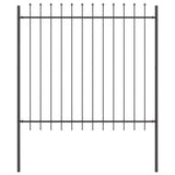 Garden Fence Woerden Grey 1.7 x 1.5 m Powder-coated Steel 42003872