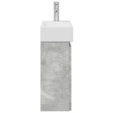 Bathroom Vanity Unit with Tap Concrete Grey 45.5 x 22.5 x 84 cm 889514
