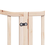 Dog Gate with Door Foldable 9 Panels 450 cm Poplar Wood 3155585