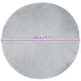 Faux Sheepskin Rug TAFALLA Grey 200 cm Polyester 42021539
