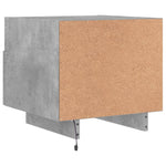 ZNTS Bedside Cabinet with LED Lights Concrete Grey 40x39x37 cm 836804