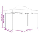 Professional Folding Party Tent 280x410x315 cm Steel White 48898