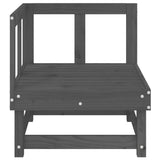 Garden Corner Sofa Grey Solid Wood Pine 825368
