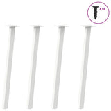 Console Table Legs 4 pcs White 72 cm Steel 4012493