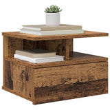 Floating Nightstand with Drawer 2 pcs Old Wood 40 x 31 x 28 cm 871753