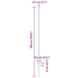 Green Fence Posts 44 pcs Green Metal 3335923