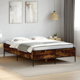 Bed Frame without Mattress Smoked Oak 140x200 cm 3279799