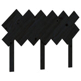 Bed Frame without Mattress Black Double Solid Wood Pine 3193445