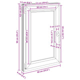 Basement Window RISOR 60 x 90 cm PVC and Glass Anthracite 42047316