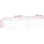 Garden Raised Bed 250x100x54 cm WPC Grey 49059