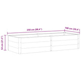 Garden Raised Bed 250x100x54 cm WPC Grey 49059